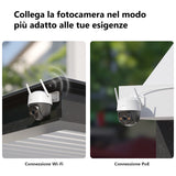 Imou Cruiser 2C 2K (3MP) - Telecamera Wi-Fi Esterno Motorizzata 360° - Visione Notturna a Colori, IP66, Tracciamento Intelligente, Rilevamento Umano con Faretto e Sirena, Audio Bidirezionale