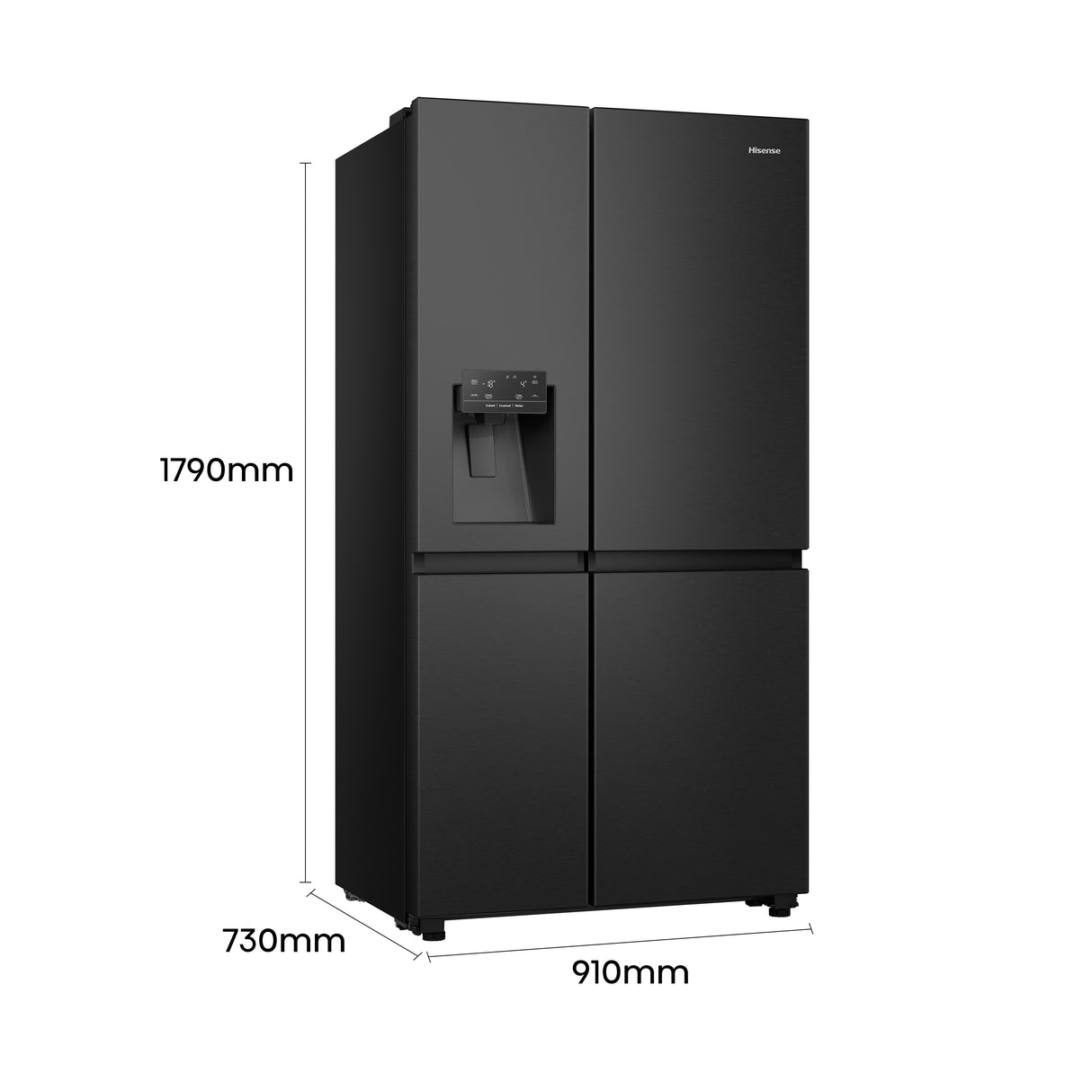 Hisense RS818N4TFE frigorifero side-by-side Libera installazione 632 L E Nero