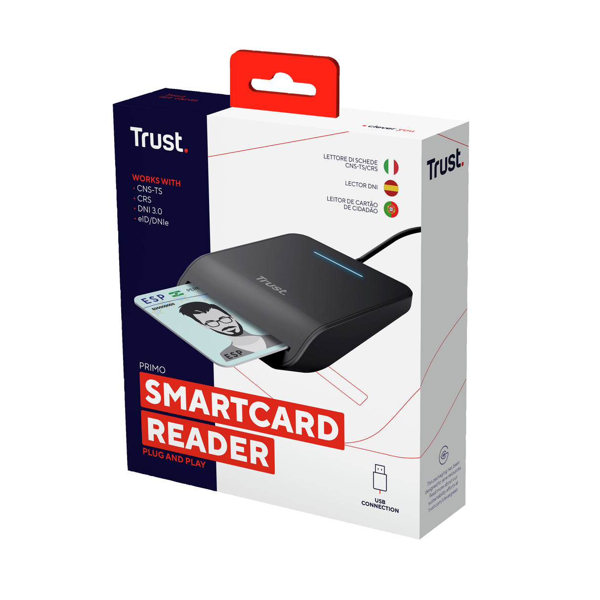 Trust Primo lettore di card readers Interno USB CardBus+USB 2.0 Nero