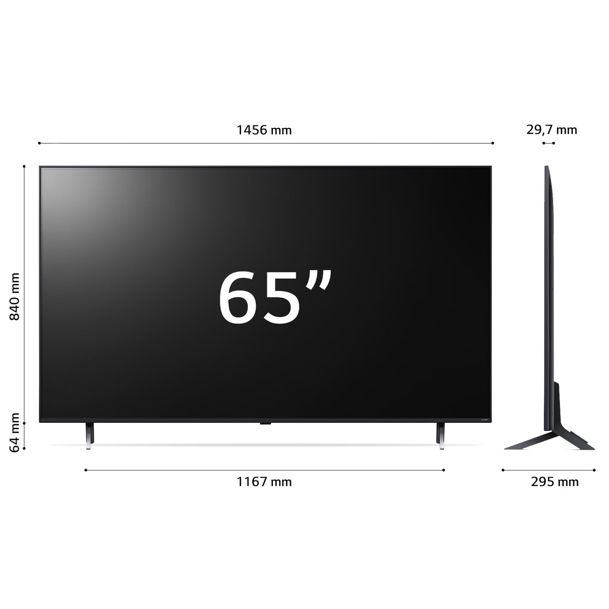 LG QNED AI 65'' Serie QNED80 65QNED80T6A, TV 4K, 3 HDMI, SMART TV 2024