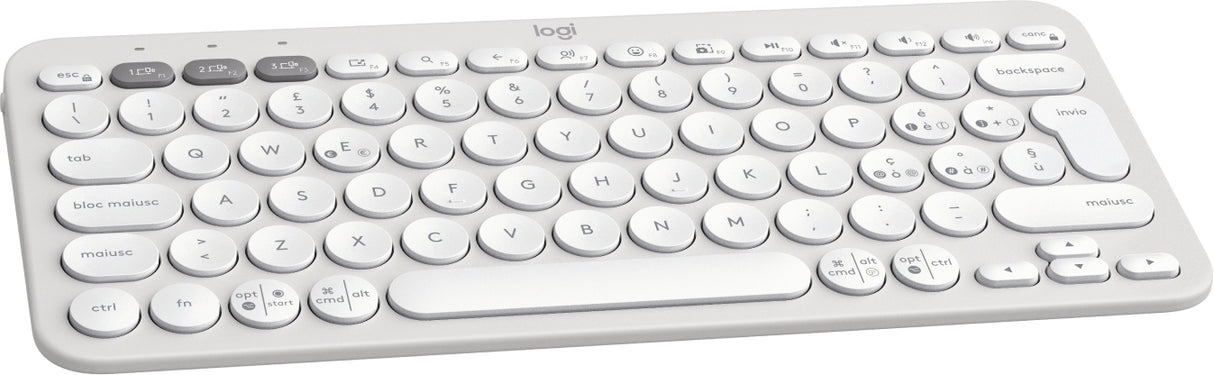 Logitech Pebble Keys 2 K380s tastiera Universale RF senza fili + Bluetooth QWERTY Italiano Bianco