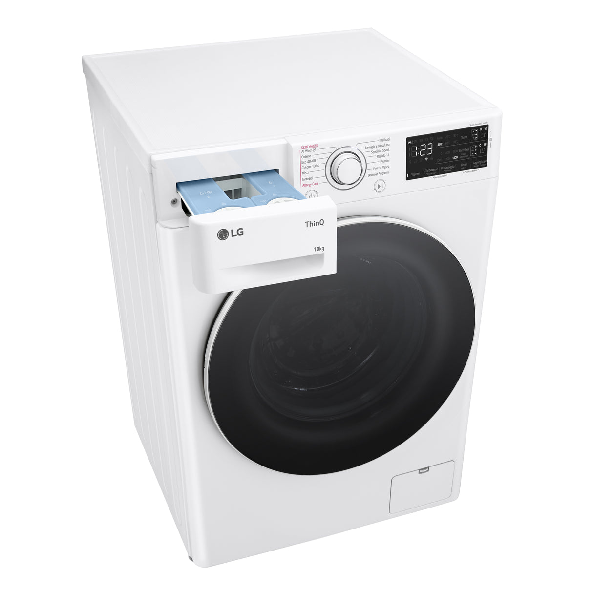 LG F4R3710NSWW Lavatrice 10kg AI DD, Classe A-10%, 1400 giri, Autodosaggio,Wi-Fi
