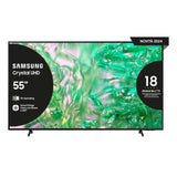 Samsung TV Crystal UHD 4K 55” UE55DU8070UXZT Smart TV Wi-Fi Black 2024, Processore Crystal 4K, 4K Upscaling, AirSlim Design, OTS Lite