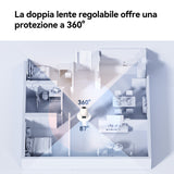 Imou Ranger DUAL 6MP (3MP+3MP) Telecamera WiFi Interno con Doppia Lente, 360°PTZ Telecamera da Interno, Rilevamento Umano, Tracciamento Intelligente, Visione Notturna a Colori, Modalità Privata 2,4ghz