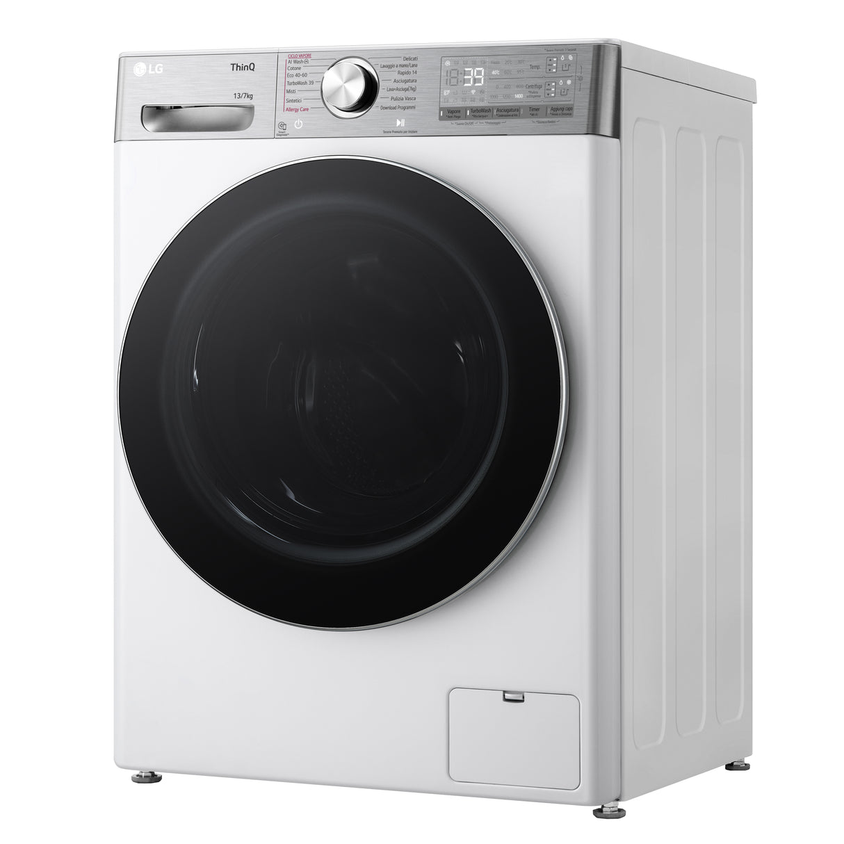 LG D4R9513TPWC Lavasciuga 13/7kg AI DD, Classe D, 1400 giri, TurboWash 360, Autodosaggio