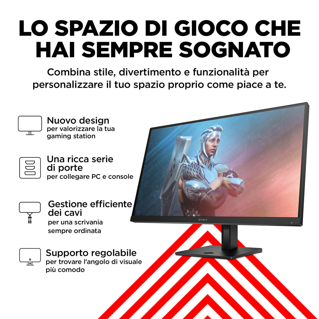 OMEN by HP Monitor da gaming 27" FHD 165 Hz – OMEN 27