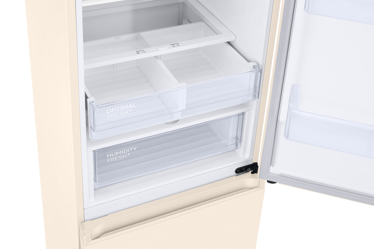 Samsung RB38C603DEL frigorifero Combinato EcoFlex AI Libera installazione con congelatore Wifi 2m 390 L Classe D, Sabbia