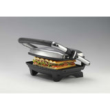 Ariete 1911 Toast & Grill Slim - Piastra elettrica antiaderente per toast e sandwich - piastra rigata - 1000 Watt - Argento