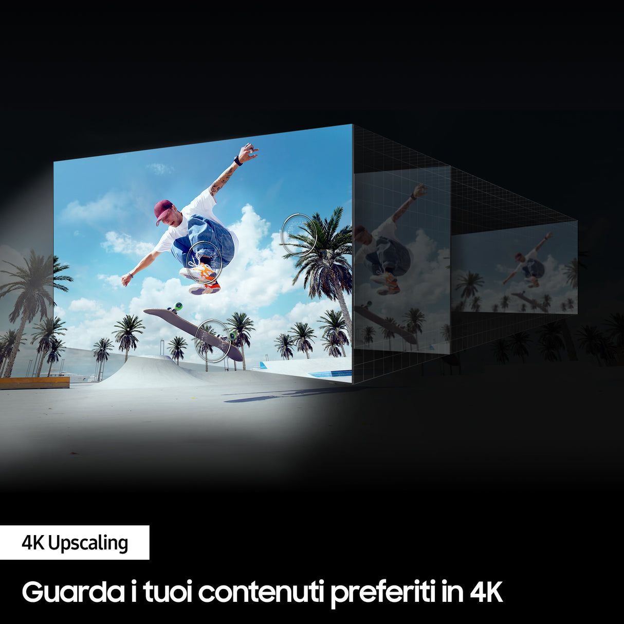 Samsung TV Crystal UHD 4K 75” UE75DU8070UXZT Smart TV Wi-Fi Black 2024, Processore Crystal 4K, 4K Upscaling, AirSlim Design, OTS Lite