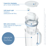 Brita Caraffa in vetro Light Blue (2.5L) incl. 1x filtro MAXTRA PRO All-in-1 - Caraffa di design premium, coperchio ribaltabile per riempimento facile & indicatore, riduce cloro, calcare e impurità
