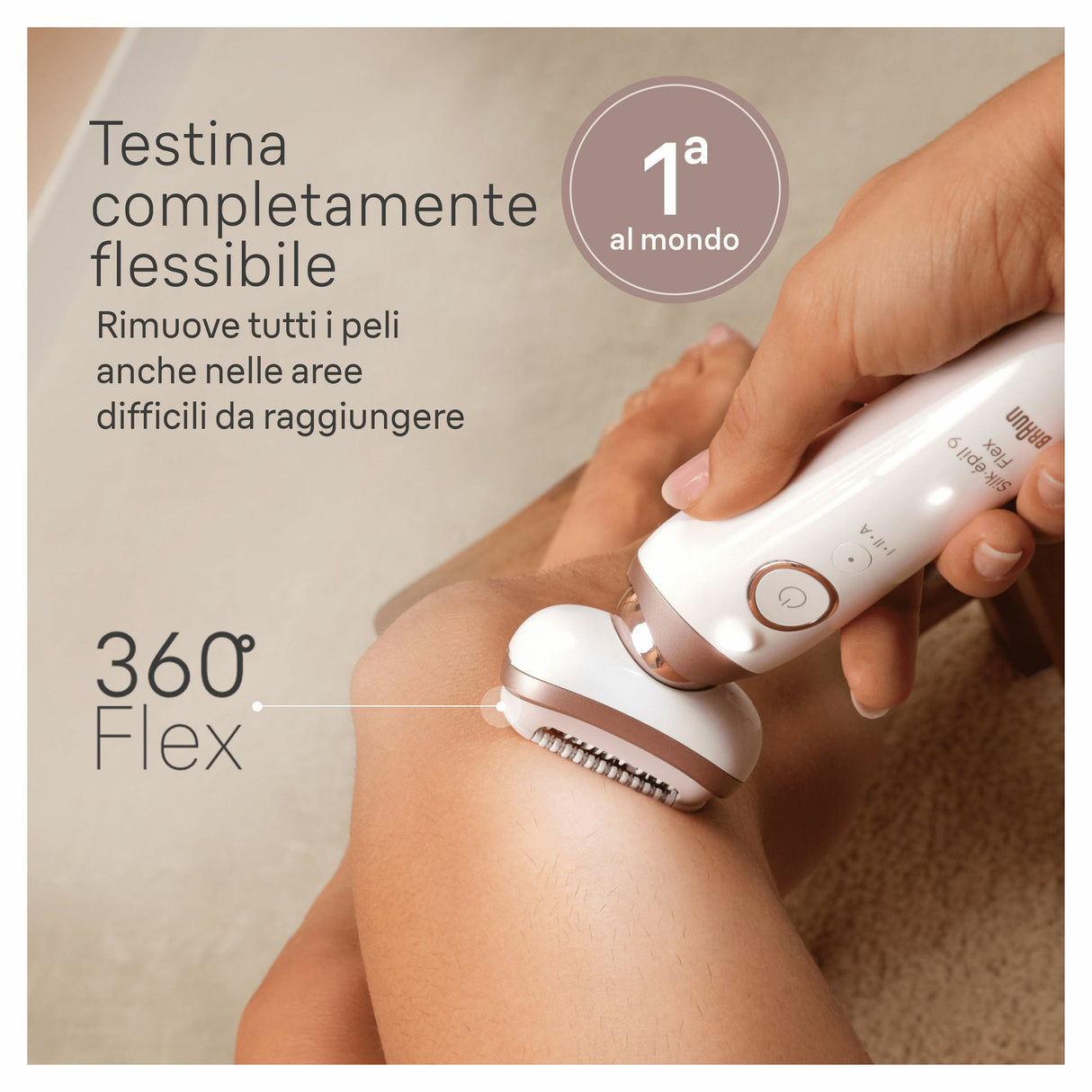 Braun Silk-épil 9 Flex 9-360 3D, Epilatore Elettrico Donna Per Epilazione Semplice, Bianco/Rosa