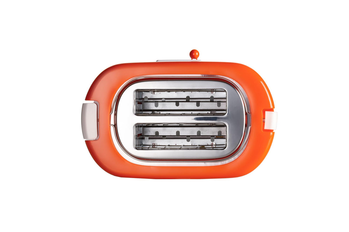 Ariete 159 Toastime - Tostapane con Pinze per 2 fette di pane - 9 Gradi di Doratura - 700 Watt - Bianco e Arancio