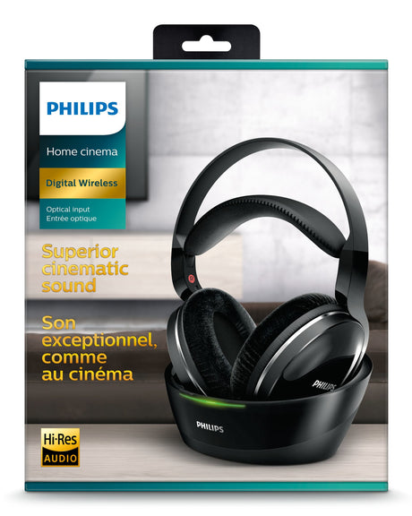 Philips SHD8850/12 cuffia e auricolare Cuffie Wireless A Padiglione MUSICA Nero